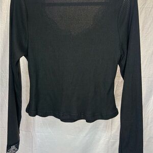 Elegant Black Long Sleeve Top